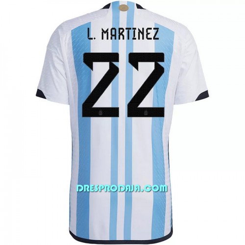Nogometni Dres Argentina Lautaro Martinez 22 Domaći SP 2022