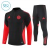 Dječji - Komplet trenirke za treniranje FC Bayern München Četvrt-Zip 25/26 Crna