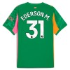 Nogometni Dres Manchester City Ederson M. 31 Golmanski 25/26 Zelena