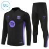 Dječji - Komplet trenirke za treniranje FC Barcelona Četvrt-Zip 25/26 Crna