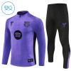 Dječji - Komplet trenirke za treniranje FC Barcelona Četvrt-Zip 25/26 Ljubičasta