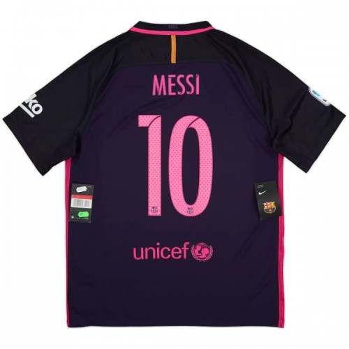 Nogometni Dres Barcelona Messi 10 2016-17 Gostujući Retro Nogometni Dres Barcelona Messi 10 2016-17 Gostujući Retro