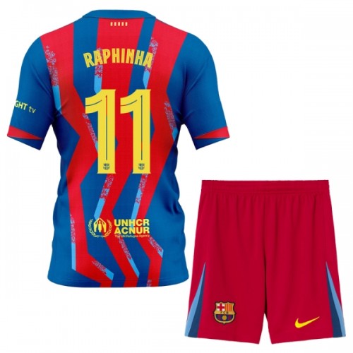 Dječji - Dres + Kratke Hlače FC Barcelona Raphinha 11 Četvrta 25/26 Dječji - Dres + Kratke Hlače FC Barcelona Raphinha 11 Četvrta 25/26