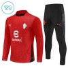 Dječji - Komplet trenirke za treniranje AC Milan Četvrt-Zip 25/26 Crvena