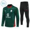 Dječji - Komplet trenirke za treniranje AC Milan Četvrt-Zip 25/26 Zelena