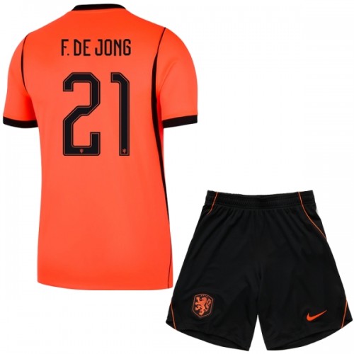 Dječji - Dres + Kratke Hlače Nizozemska Frenkie de Jong 21 Domaći SP 2026 Dječji - Dres + Kratke Hlače Nizozemska Frenkie de Jong 21 Domaći SP 2026
