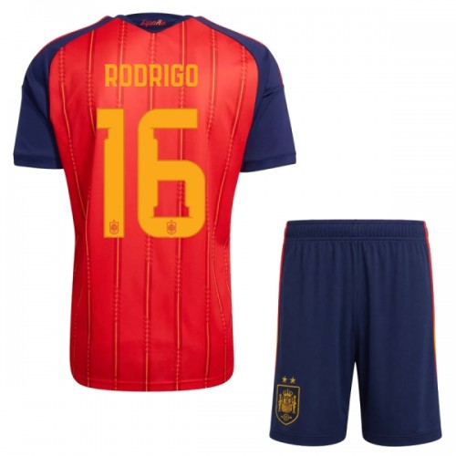 Dječji - Dres + Kratke Hlače Španjolska 2 Stars Rodrigo 16 Domaći SP 2026 Dječji - Dres + Kratke Hlače Španjolska 2 Stars Rodrigo 16 Domaći SP 2026