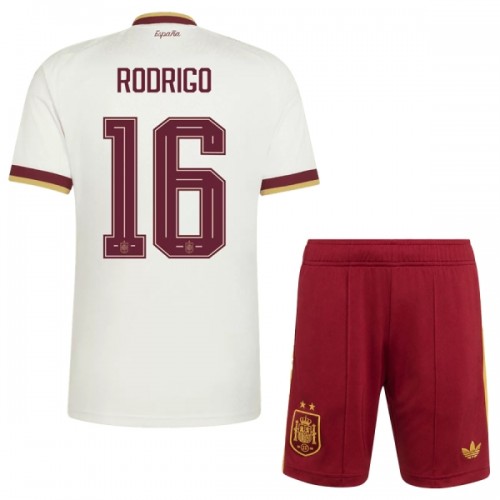 Dječji - Dres + Kratke Hlače Španjolska 2 Stars Rodrigo 16 Gostujući SP 2026 Dječji - Dres + Kratke Hlače Španjolska 2 Stars Rodrigo 16 Gostujući SP 2026