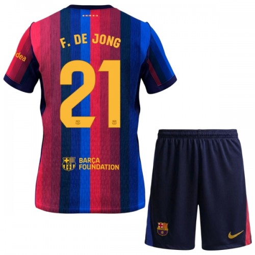 Dječji - Dres + Kratke Hlače FC Barcelona Frenkie de Jong 21 Domaći 26/27 Dječji - Dres + Kratke Hlače FC Barcelona Frenkie de Jong 21 Domaći 26/27
