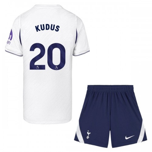 Dječji - Dres + Kratke Hlače Tottenham Hotspur Kudus 20 Domaći 26/27 Dječji - Dres + Kratke Hlače Tottenham Hotspur Kudus 20 Domaći 26/27