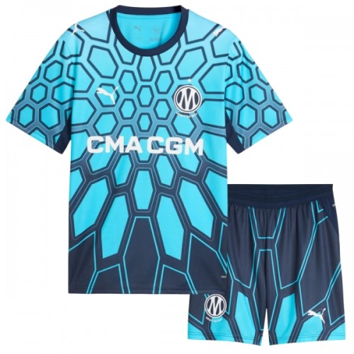 Dječji - Dres + Kratke Hlače Olympique de Marseille Gostujući 26/27 Plava Dječji - Dres + Kratke Hlače Olympique de Marseille Gostujući 26/27 Plava