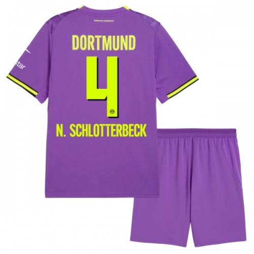 Dječji - Dres + Kratke Hlače Borussia Dortmund N. Schlotterbeck 4 Treći 26/27 Dječji - Dres + Kratke Hlače Borussia Dortmund N. Schlotterbeck 4 Treći 26/27
