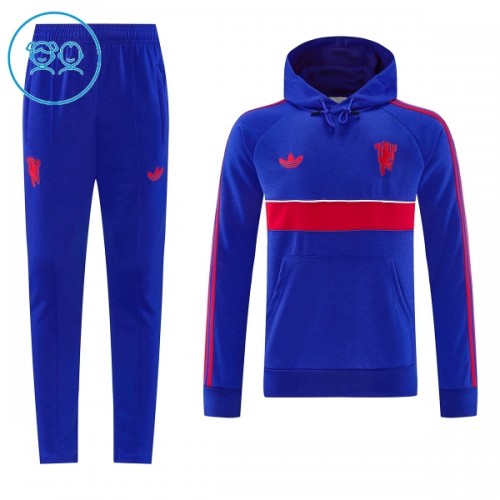 Dječji - Komplet trenirke za treniranje Manchester United Hoodie 26/27 Plava Dječji - Komplet trenirke za treniranje Manchester United Hoodie 26/27 Plava