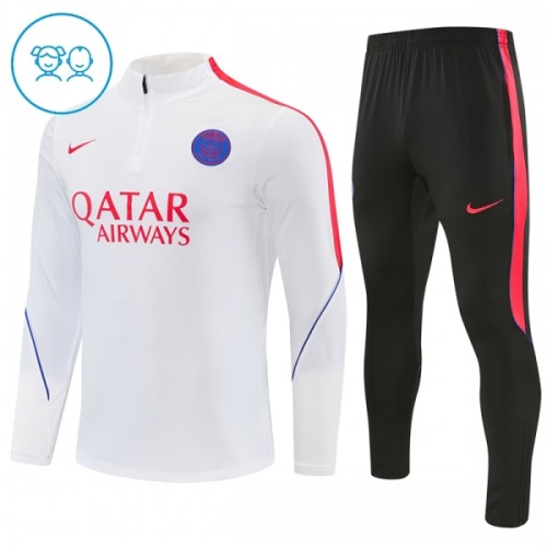 Dječji - Komplet trenirke za treniranje Paris Saint-Germain Četvrt-Zip 26/27 Bijela Dječji - Komplet trenirke za treniranje Paris Saint-Germain Četvrt-Zip 26/27 Bijela