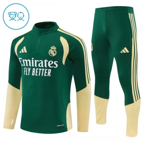 Dječji - Komplet trenirke za treniranje Real Madrid Četvrt-Zip 26/27 Zelena Dječji - Komplet trenirke za treniranje Real Madrid Četvrt-Zip 26/27 Zelena
